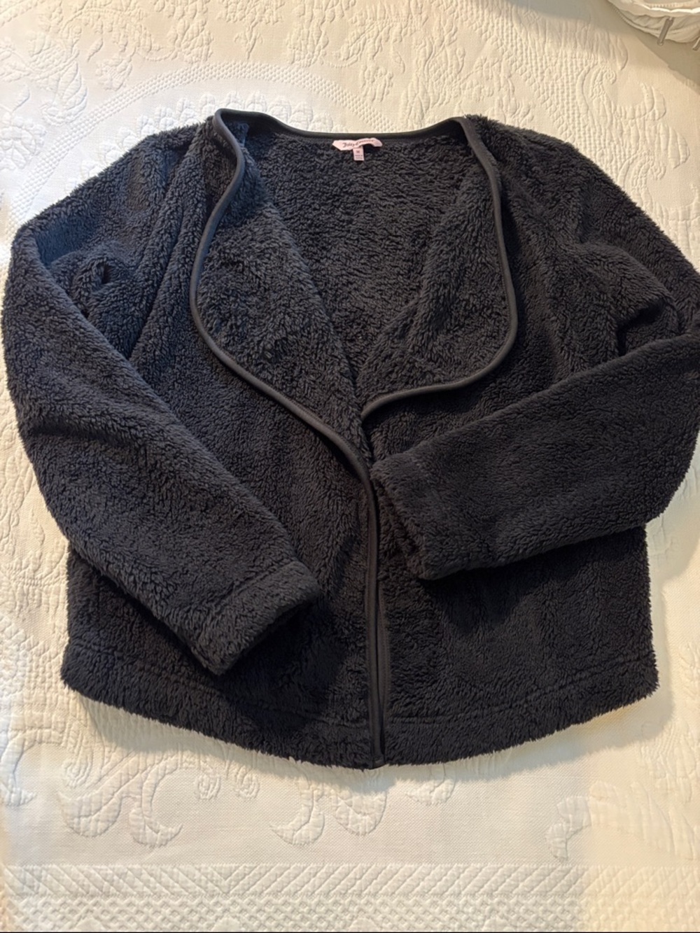 Juicy Couture for Women Black Plush Sherpa Jacket
